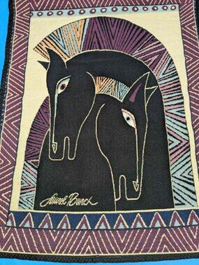 Embracing horse Tapestry wall hanging